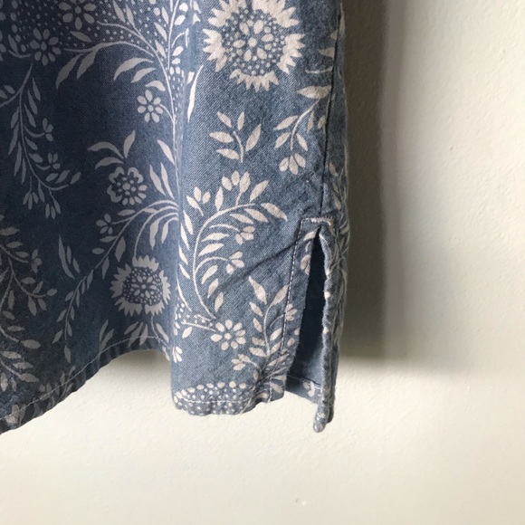 Vintage Jones New York Shirt Denim Blue Medium - Picture 5 of 9